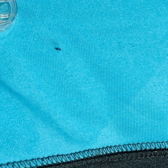 Tek Gear Active Capri Leggings Polyester Blend Blue Black Medium Waist 30" READ - Picture 9 of 10